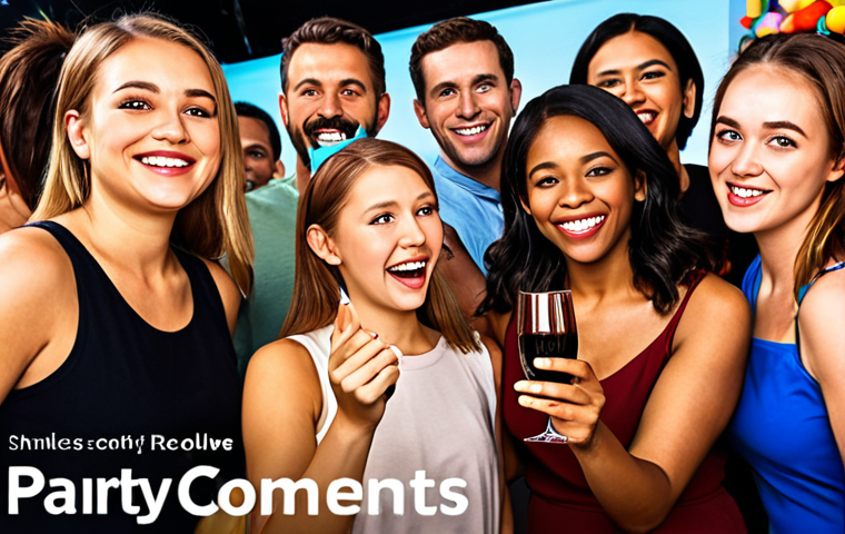 **A vibrant, bustling online community scene**: Depict diverse people actively engaging with a brand's social media post. Show comments, shares, likes, and a sense of lively conversation and connection. Emphasize the feeling of a "party" where everyone is enjoying themselves and wants to return.
