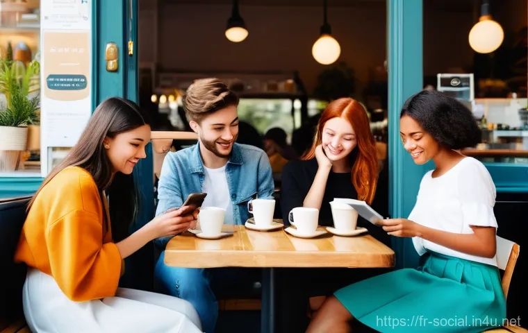 소셜미디어 광고 CTR 개선 방법 - **Prompt:** A vibrant, high-definition photograph captured from a slightly elevated perspective, sho...