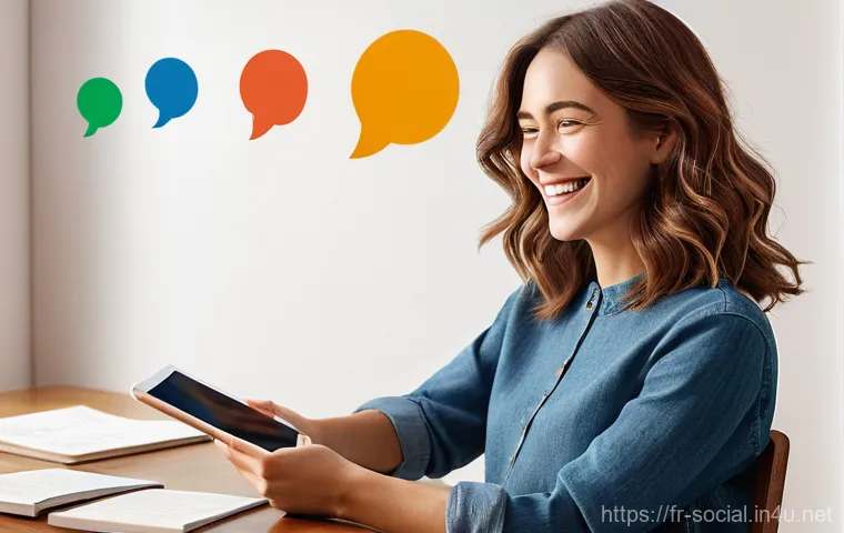 소셜미디어마케팅과 크리에이티브의 조화 - **Prompt:** A content creator, a cheerful and approachable woman in her late 20s, with wavy brown ha...