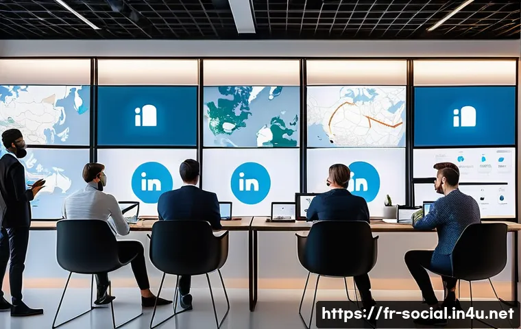 소셜미디어마케터로 해외 진출하기 - A professional international marketing team in a modern office environment, diverse group of people ...